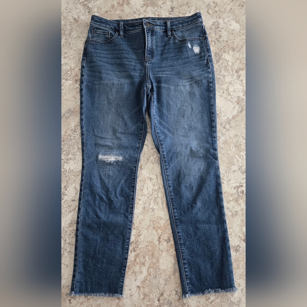 Chico's Dark Blue Straight Leg Jeans